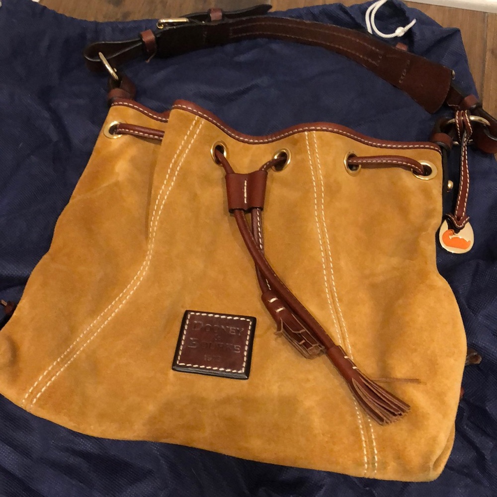 Suede D&B bucket purse
